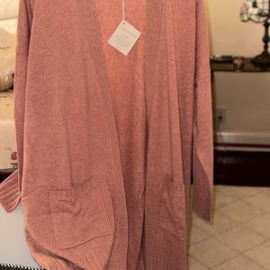 Garnet Hill Cashmere Enid Patch sweater, Rose, new with tags,